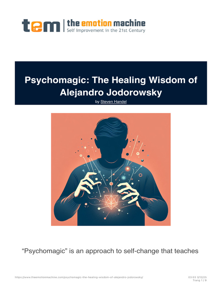 Psychomagic - The Healing Wisdom of Alejandro Jodorowsky | PDF | Mind ...