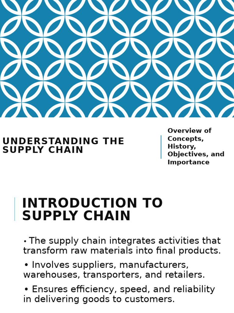 Understanding Supply Chain PPT | PDF | Supply Chain | Logistics