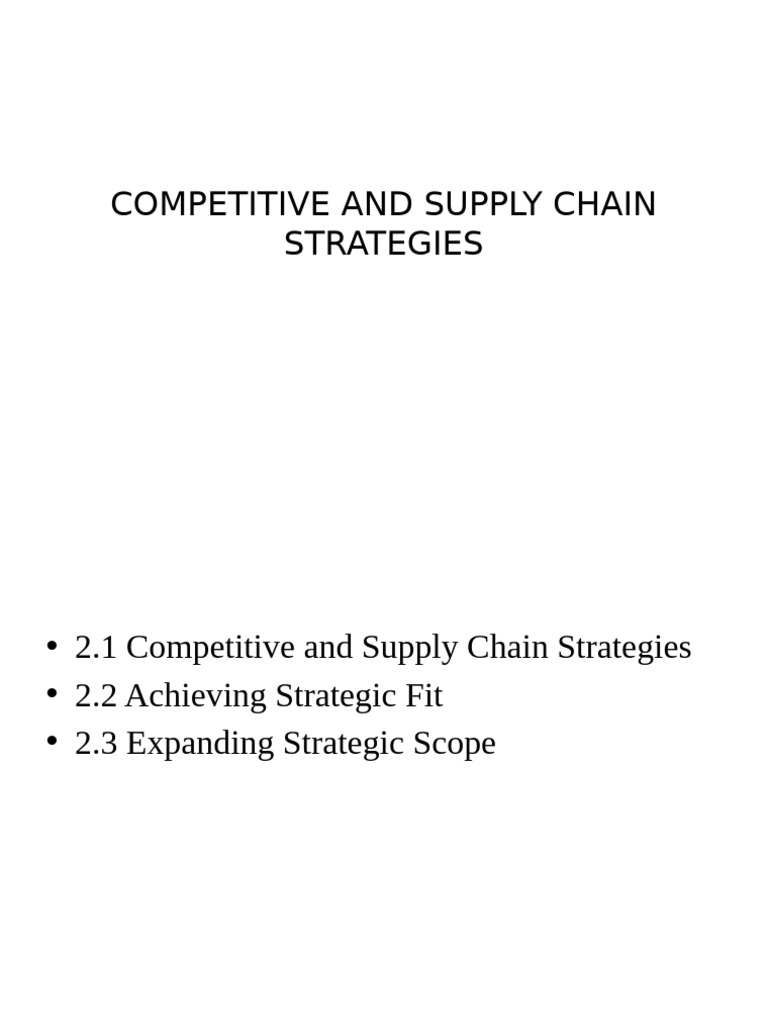 Chapter 2 | PDF | Strategic Management | Supply Chain
