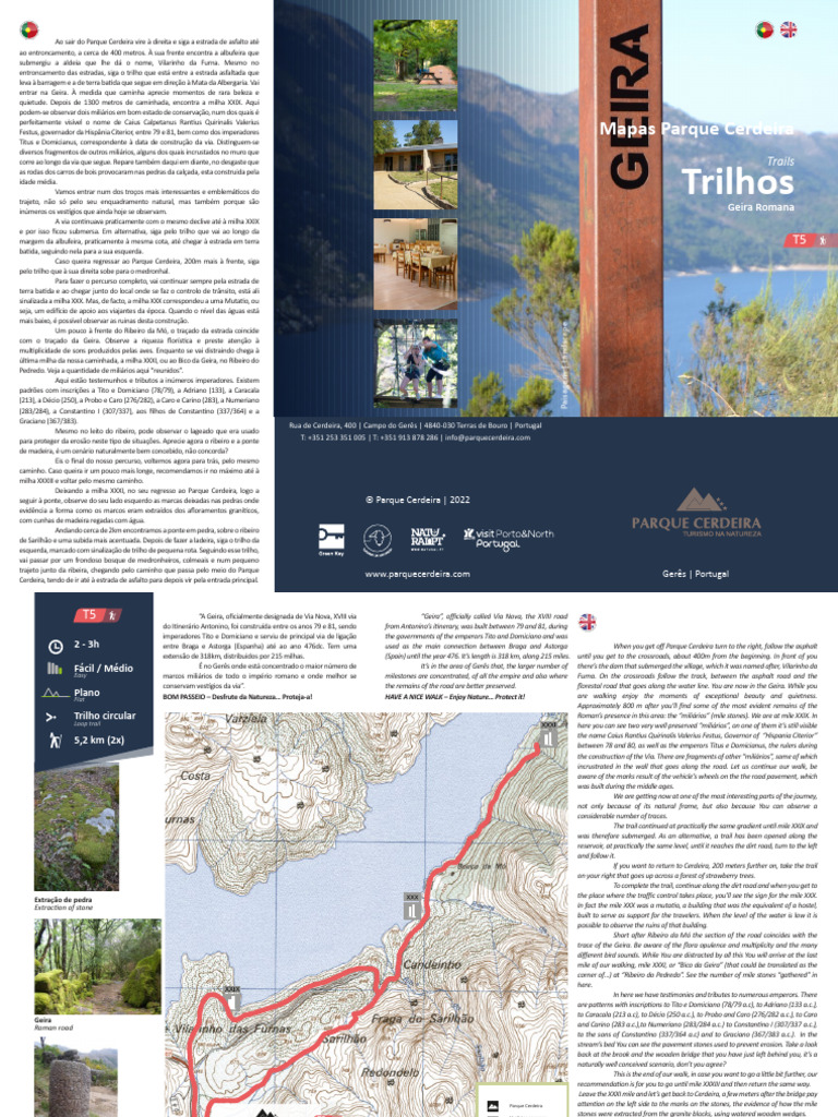 Trilho da Geira Romana no Gerês | PDF
