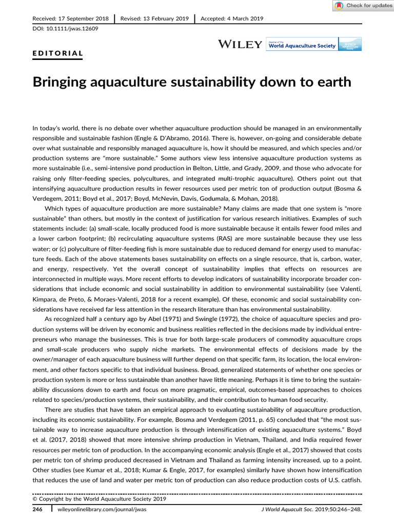 Sustainable Aquaculture Practices Explained | PDF | Sustainability ...