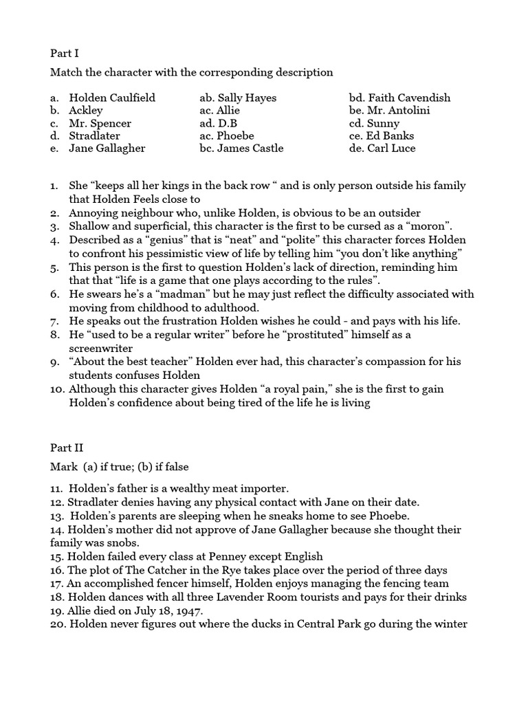The Catcher in the Rye Character List - Book Analysis, image size:768x1024