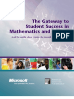 The Gateway To Student Success in Mathematics and Science