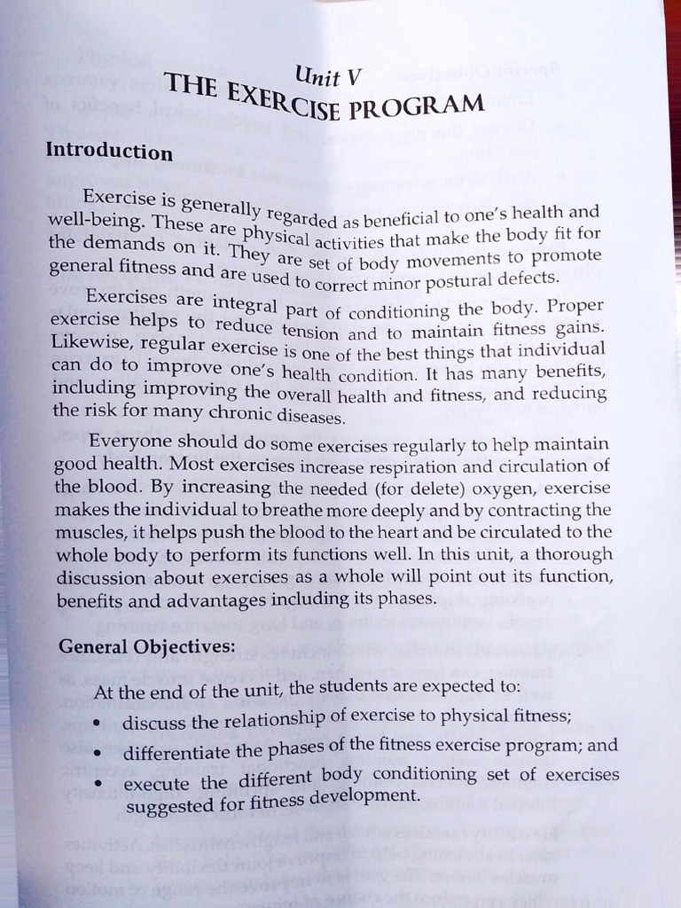 Benefits and Phases of Exercise Programs | PDF | Physical Fitness ...