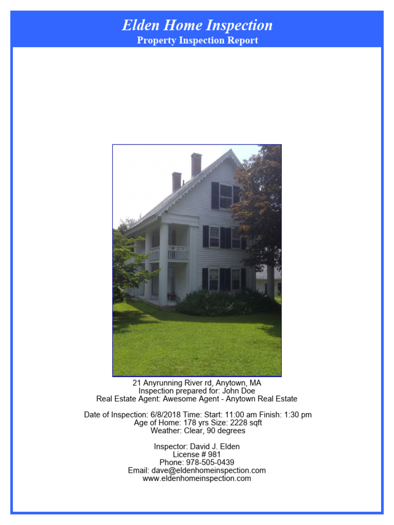 Current Sample Report 2019 | PDF | Basement | Roof