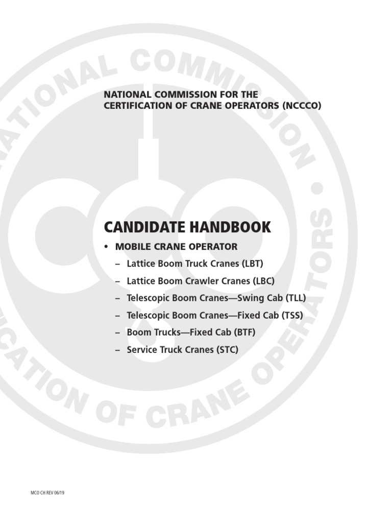 NCCCO Mobile Crane Operator Handbook | PDF | Crane (Machine ...