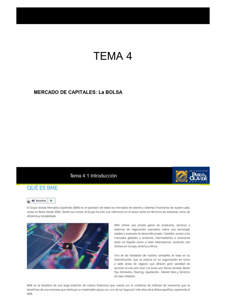 Mercado de Capitales: Bolsa y Negociación | PDF | Bolsa | Economía del ...
