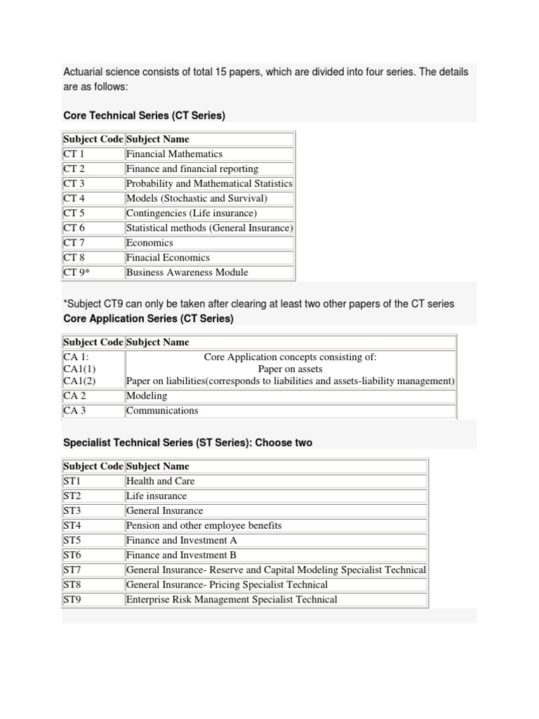 Overview of Actuarial Science Papers | PDF | Actuarial Science | Actuary