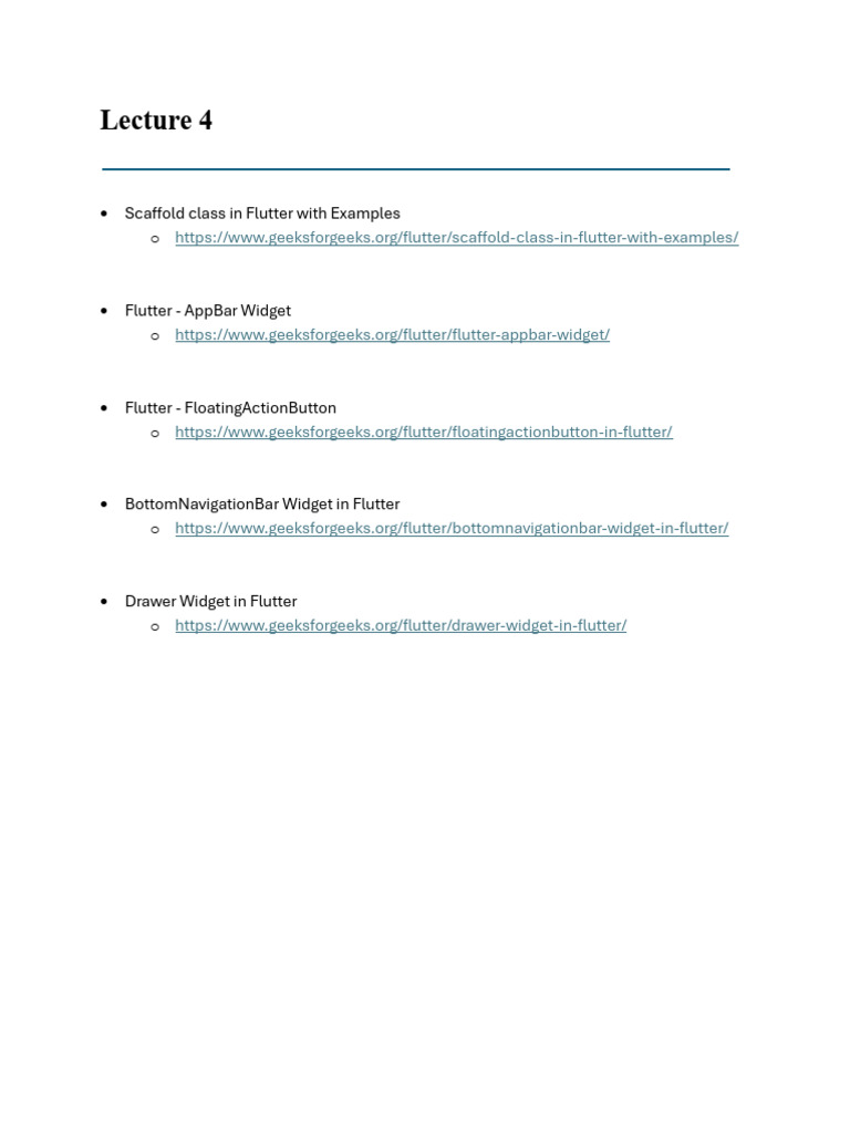 Flutter UI Widgets Explained | PDF