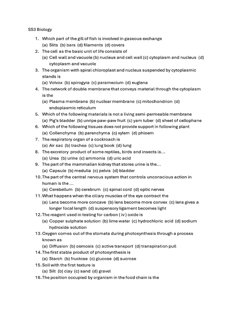 ss3 Bio | PDF