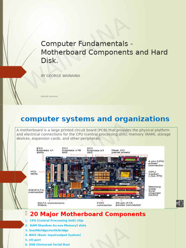 l5 Hard Disk Components and Motherboard | PDF | Hard Disk Drive | Solid ...