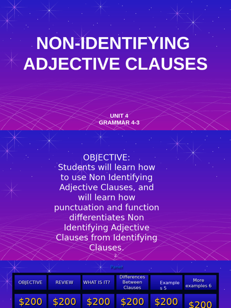 4-3 Non Identifying Clauses School | PDF | Comma | Syntax