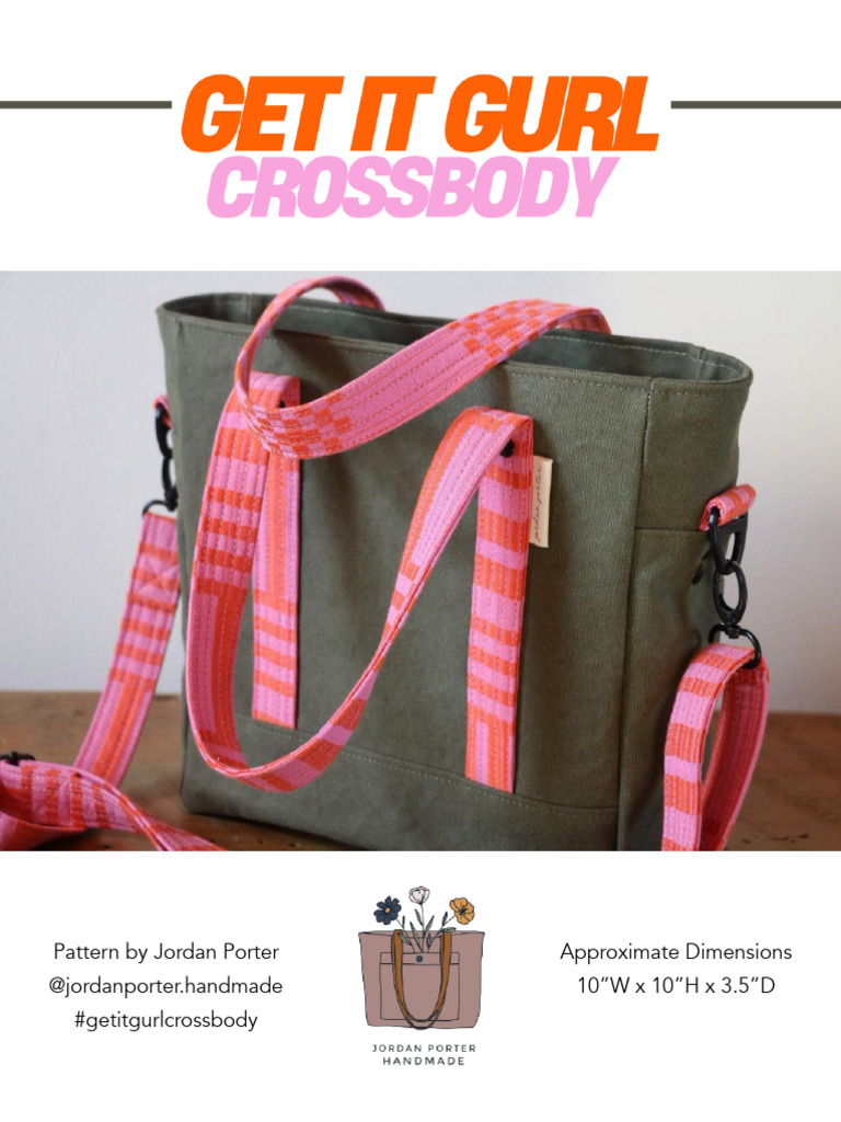 Crossbody Bag Pattern Instructions | PDF | Seam (Sewing) | Sewing