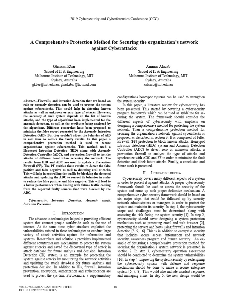 A Comprehensive Protection Method For Securing The Organization's ...