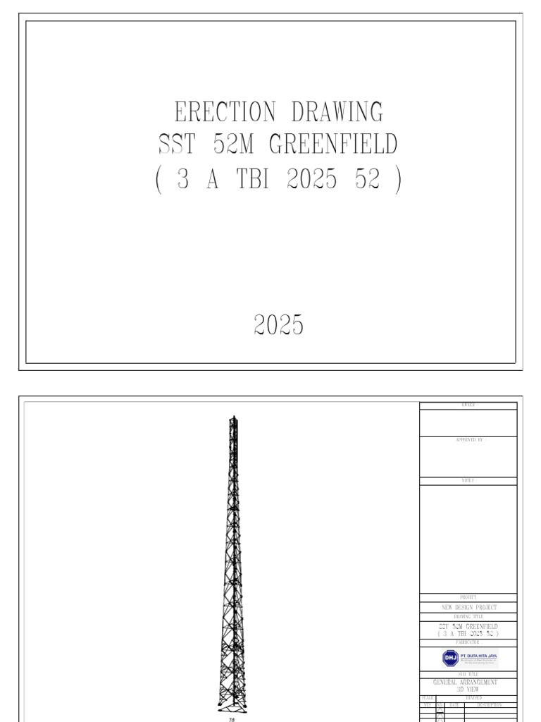 SST-52M Greenfield Erection Drawings | PDF