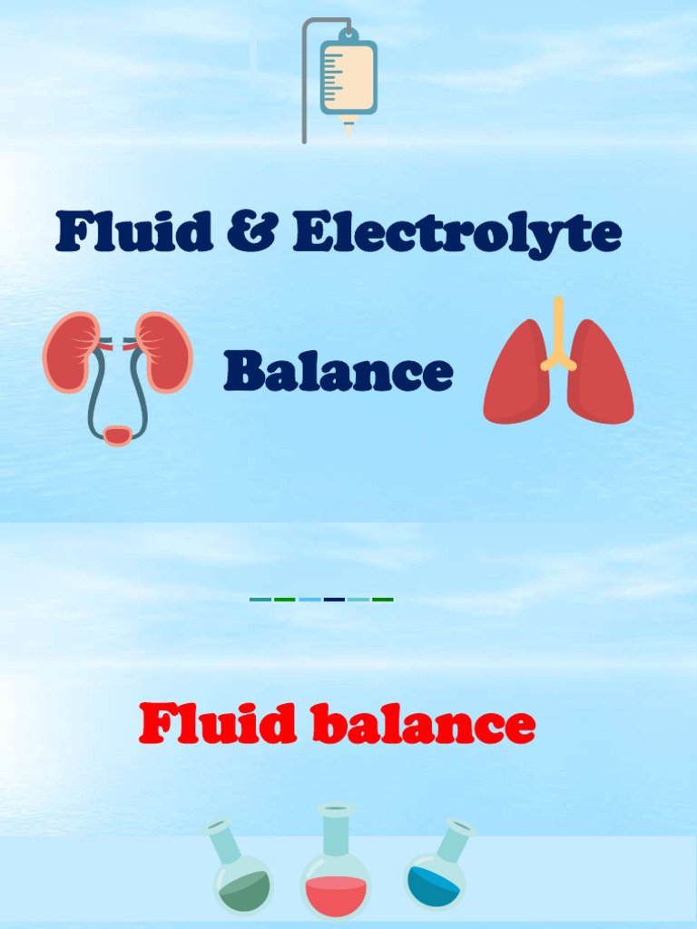 Fluid and Electrolyte Balance Guide | PDF | Physiology | Medical ...