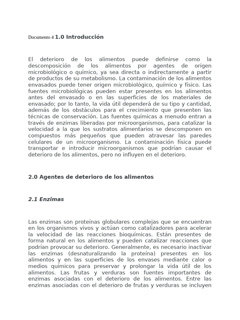 Agentes de Deterioro en Alimentos Envasados | PDF | Levadura | Las ...