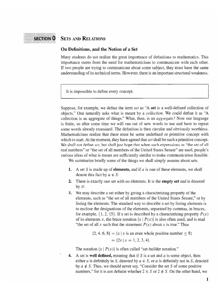 Sets and Relations | PDF