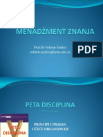 Menadzment Znanja I - PETA DISCIPLINA