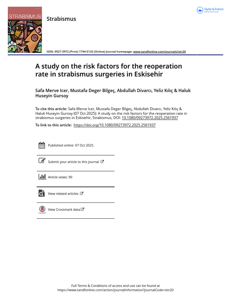 A Study On The Risk Factors For The Reoperation 9708 | PDF | Medical ...