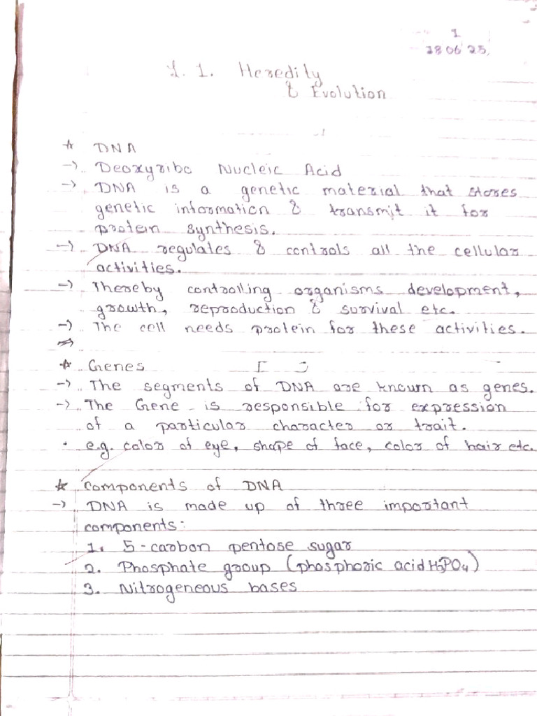 Heredity Class 10th Notes | PDF