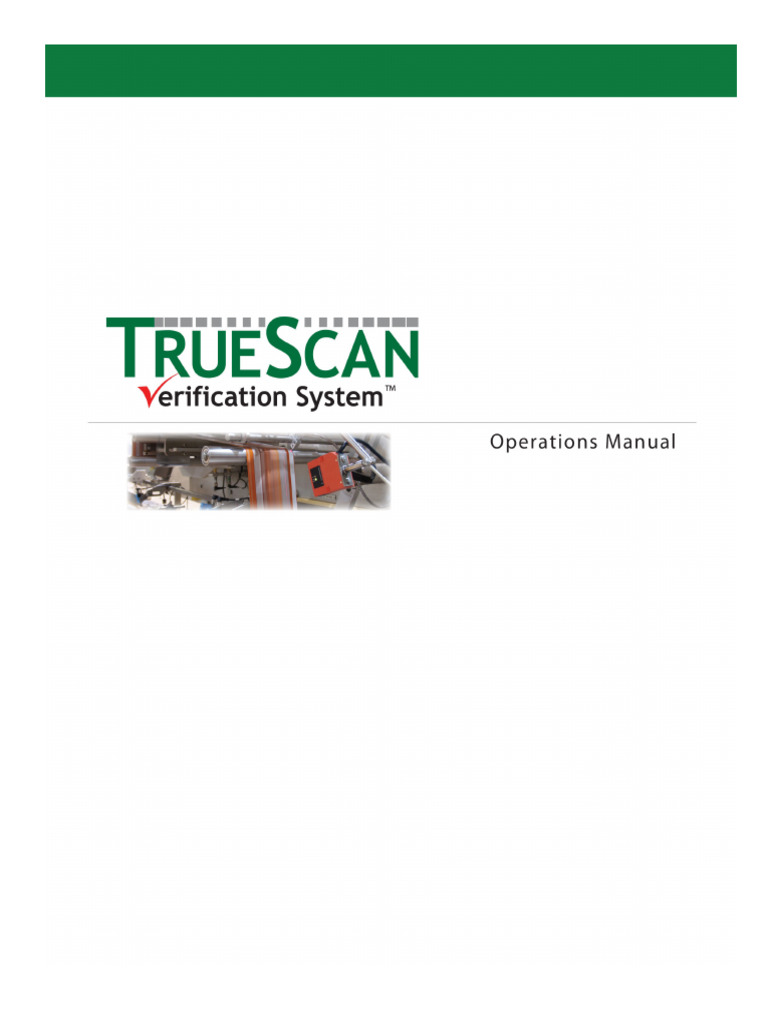 TrueScan™ Verification System Manual | PDF | Barcode | Image Scanner