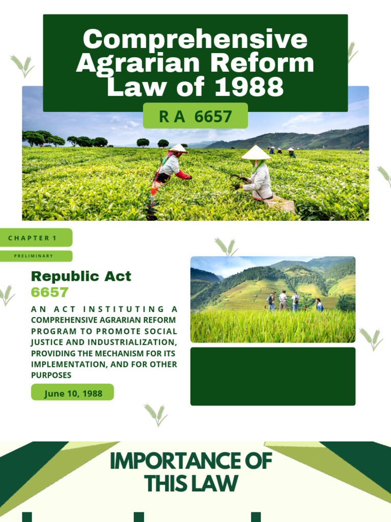 Comprehensive Agrarian Reform Law RA 6657 | PDF | Agriculture | Appeal