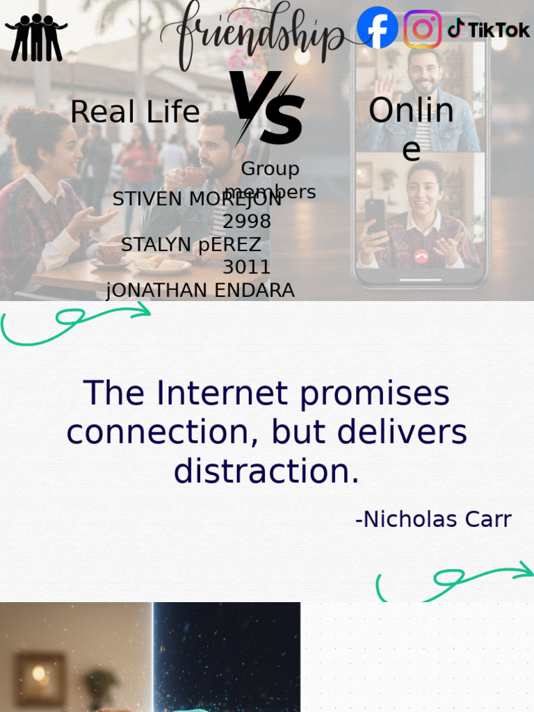 Friendship Real Life Vs Online | PDF