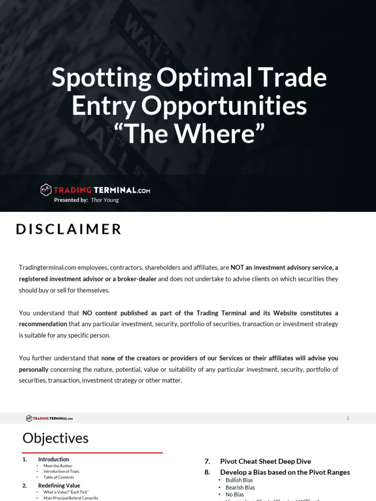 Optimal Trade Entry Strategies Explained | PDF | Market Trend | Market ...