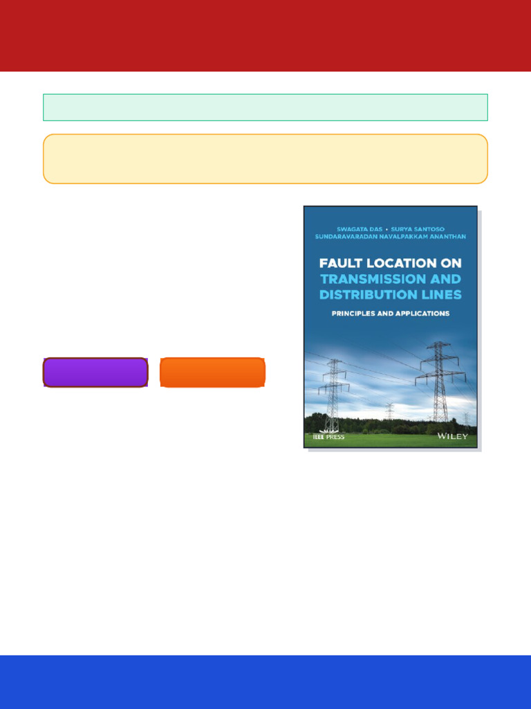 Fault Location on Transmission and Distribution Lines: Principles and ...