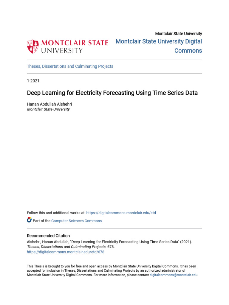 Deep Learning for Energy Forecasting | PDF | Deep Learning | Machine ...