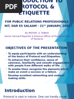 Diplomatic Protocol Manual Overview | PDF | Etiquette | Diplomacy