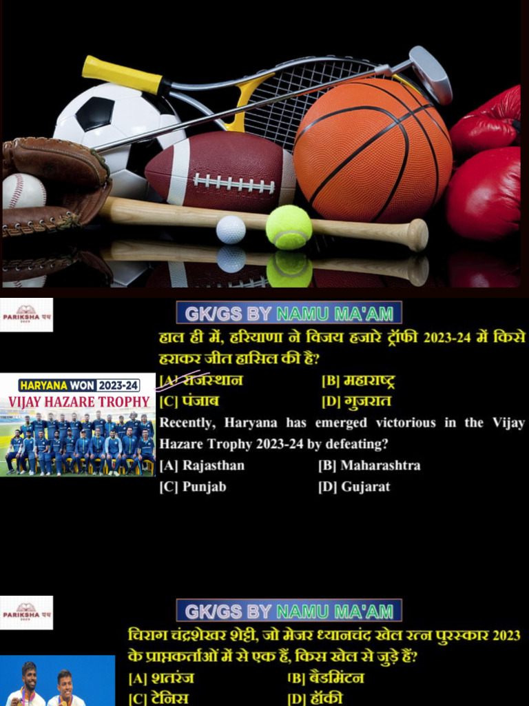 Sports Current Affairs 10min | PDF