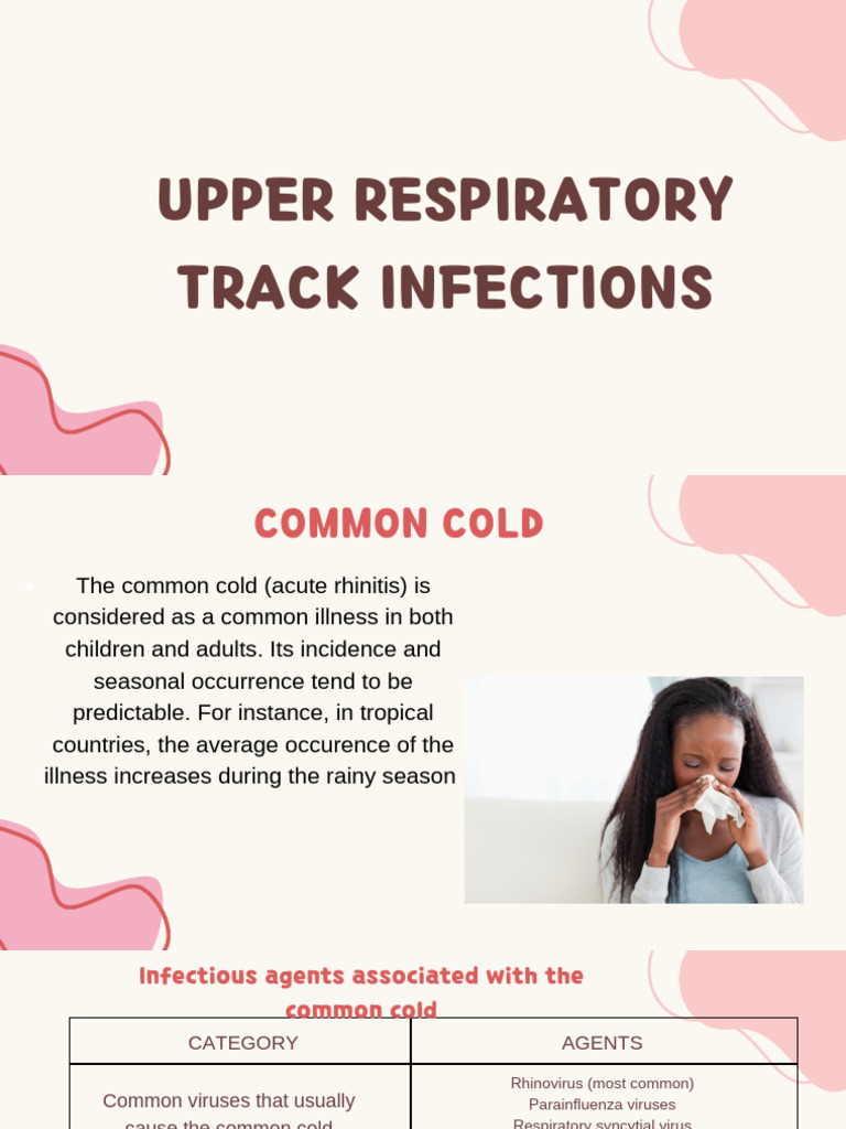 Upper Respiratory Infections Overview | PDF | Influenza | Common Cold