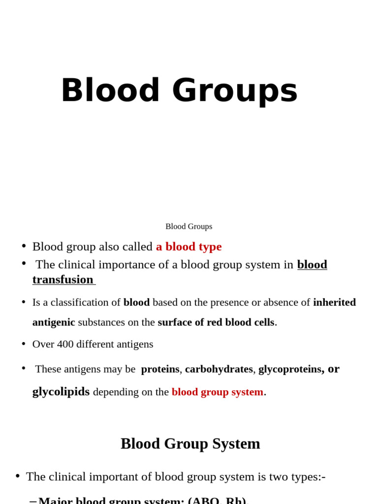 Understanding Blood Groups and ABO System | PDF | Blood Type | Anatomy