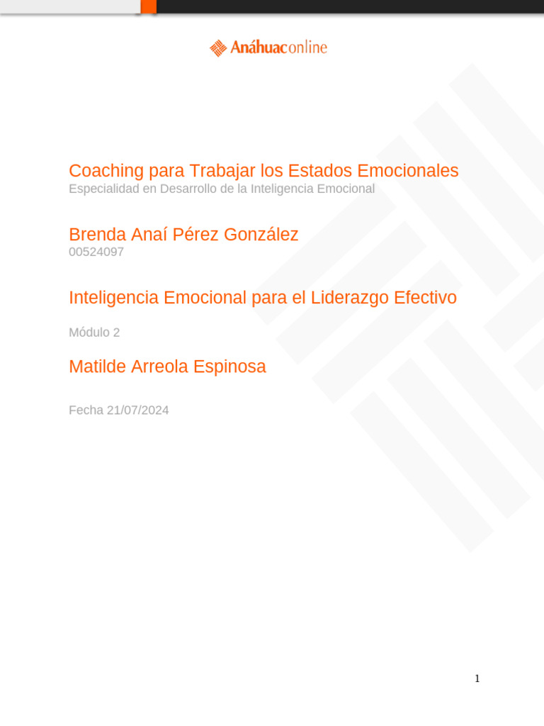 Tarea 3. Elementos de La Inteligencia Emocional | PDF | Las emociones ...
