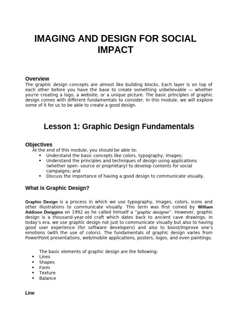 Graphic Design Basics for Social Impact | PDF | Typefaces | Graphics