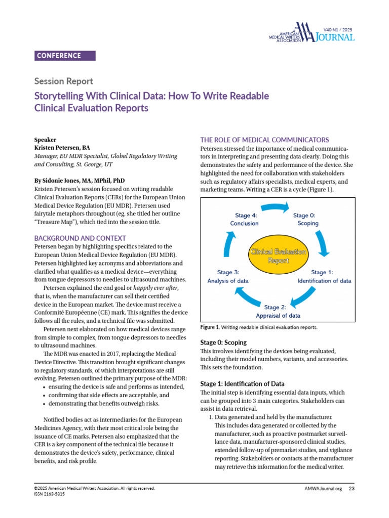 Storytelling With Clinical Data - How To Write Readable CER | PDF ...