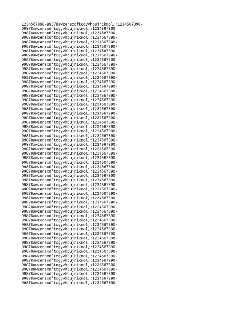 Repeated Numeric and Alphanumeric Data | PDF