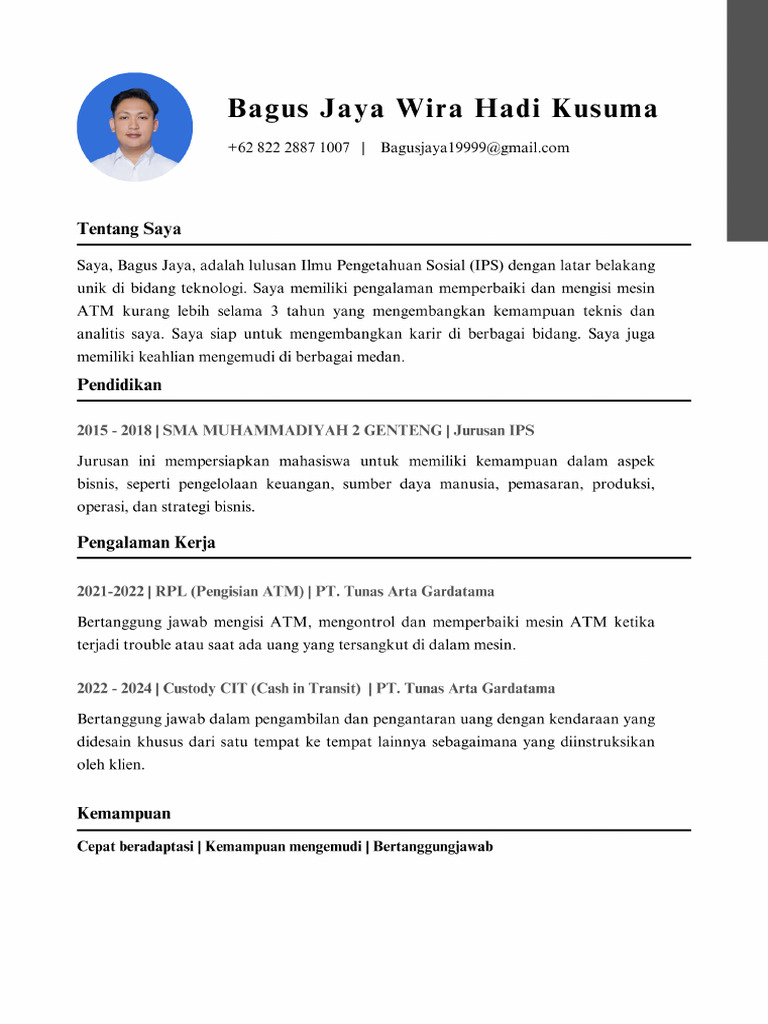 Cv Bagus Jaya Whk | PDF