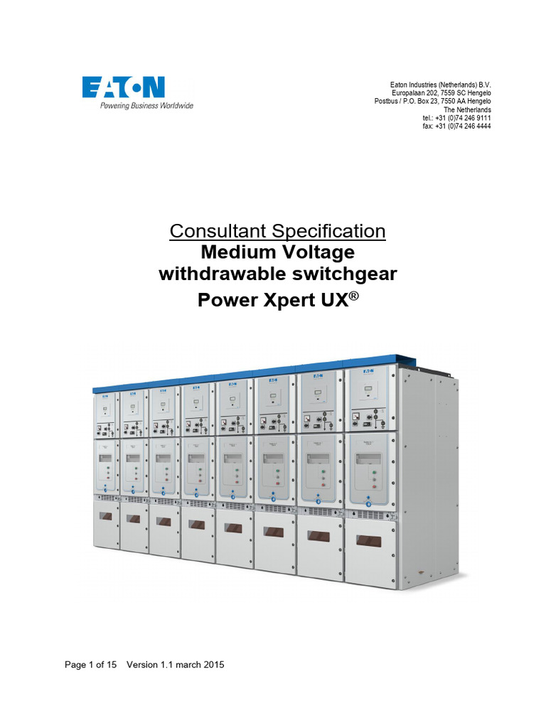 Medium Voltage Withdrawable Switchgear | PDF | Alternating Current ...