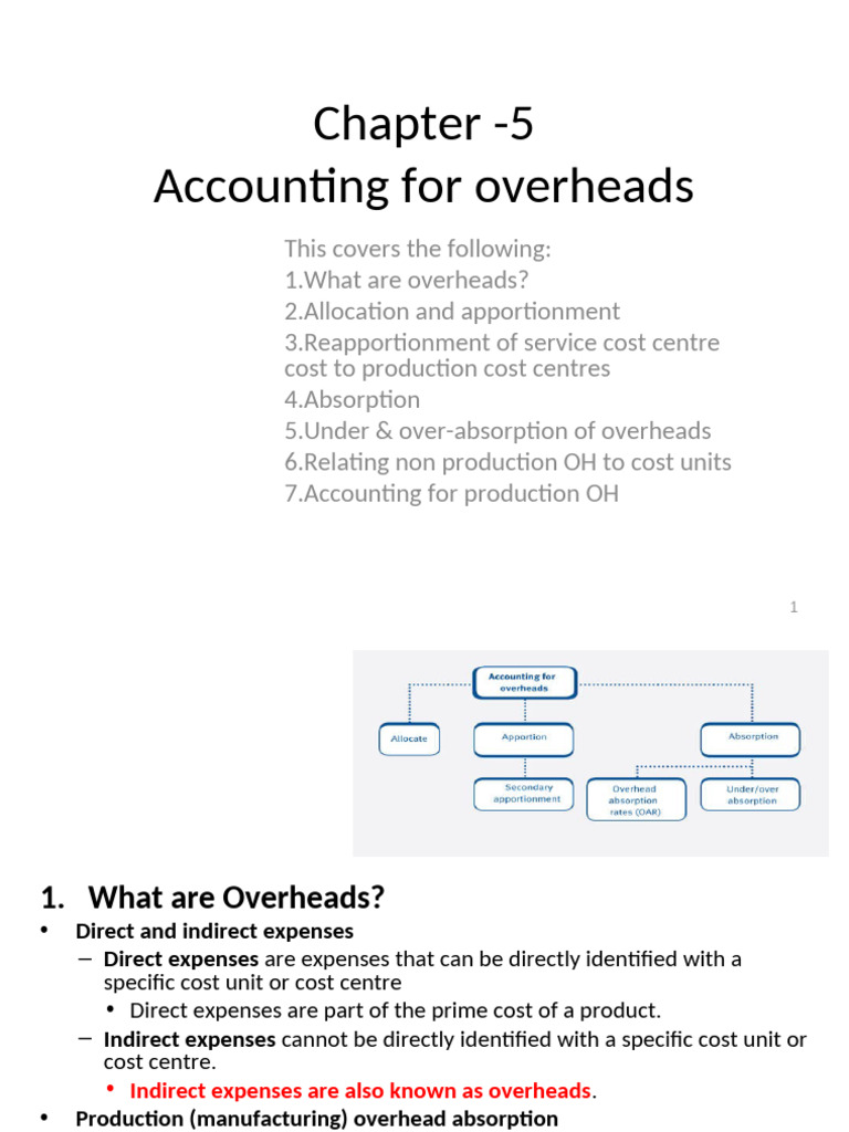 Chapter 5 Accounting for overheads | PDF | Cost Of Goods Sold | Business