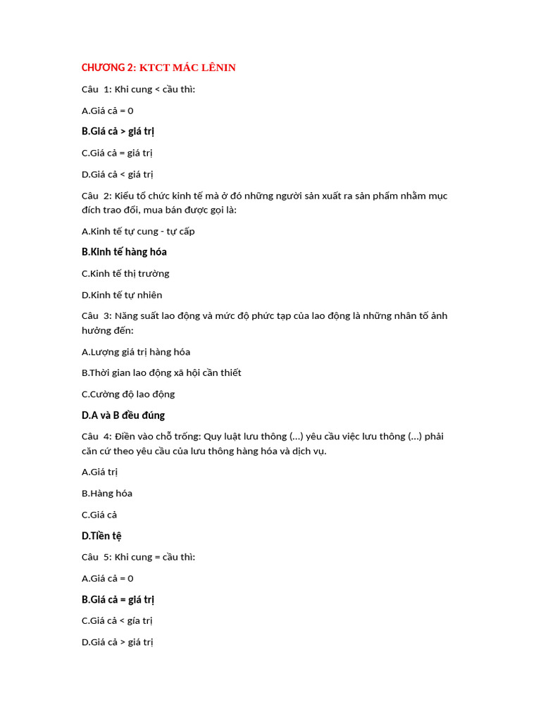 C2 - KTCT Mác Lênin | PDF