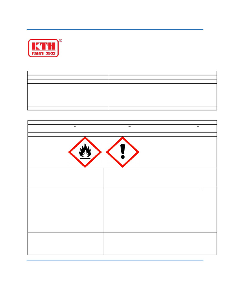 SDS for 5953 High Gloss Finish Paint | PDF | Dangerous Goods | Toxicity