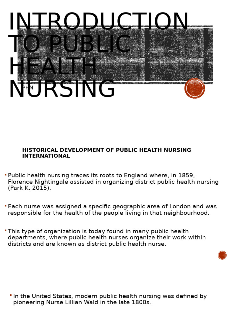 History of Public Health Nursing | PDF | Preventive Healthcare | Public ...