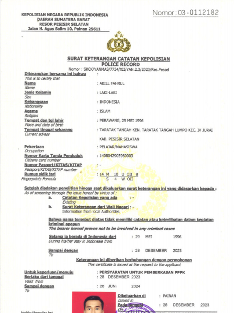 SKCK | PDF