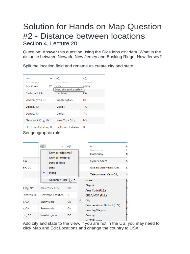 Solution For Hands On Map Question | PDF
