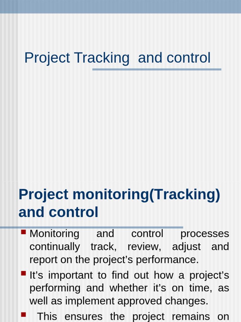 Project Monitoring and Control Techniques | PDF | Project Management ...