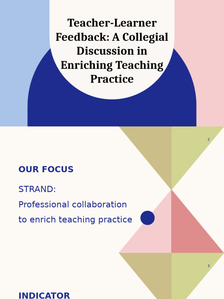Enhancing Teaching Through Feedback | PDF | Teachers | Learning