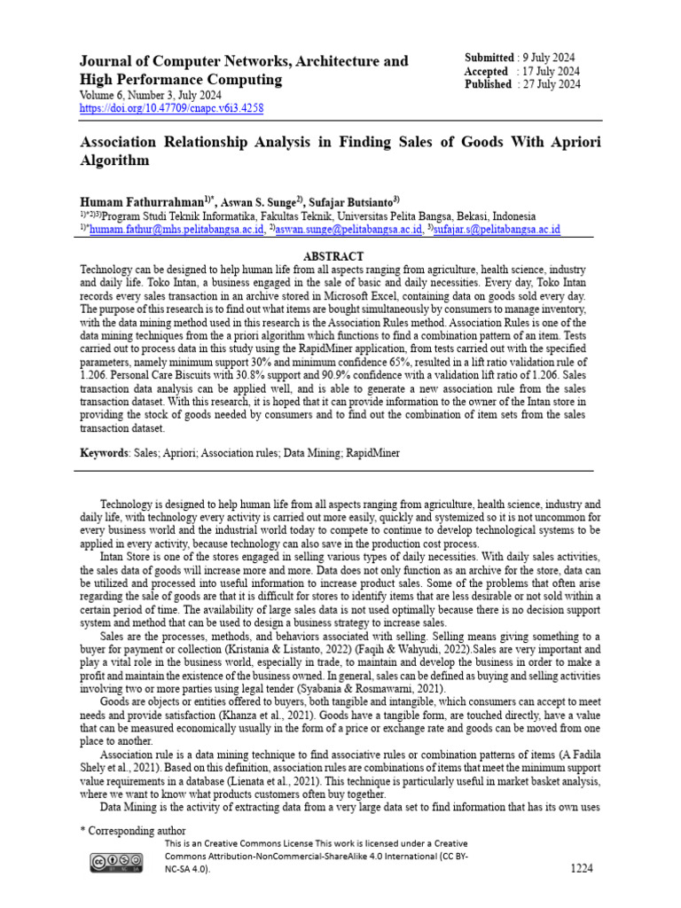 Association Rule Analysis for Sales Insights | PDF | Data Mining | Business